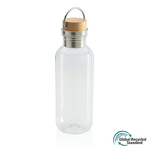 GRS RPET bottle with FSC bamboo lid and handle