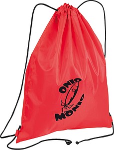 Gym bag made of polyester, red