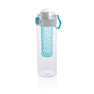 Honeycomb lockable leak proof infuser bottle, turquoise