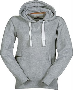 Hoodie, ATLANTA+LADY MELANGE, melange grey, S