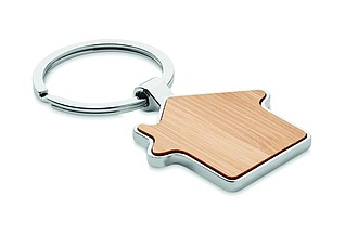 House key ring metal bamboo