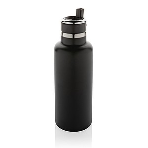 Hydro RCS recycled stainless steel vacuum bottle with spout, black