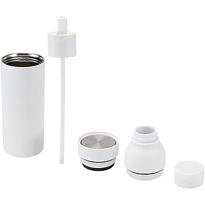 Illuminate 650 ml RCS recycled double wall stainless steel water bottle with 3-piece lid set