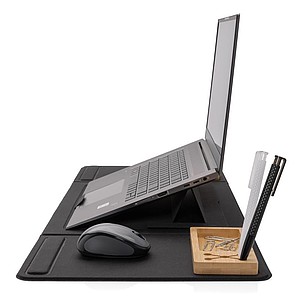 Impact AWARE RPET Foldable desk organizer with laptop stand