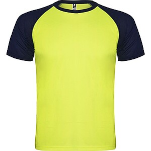 Indianapolis short sleeve kids sports t-shirt, fluor yellow, size 4