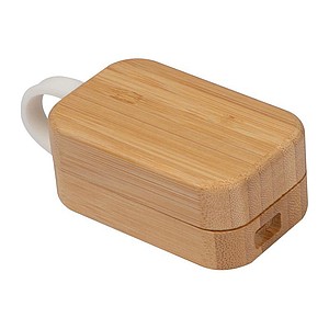 Inearphones in a bomboo box