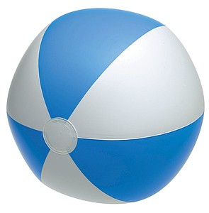 Inflatable beach ball "Atlantic", 16" deflated,colour white, blue