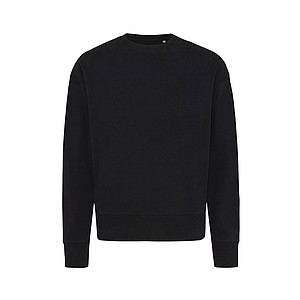 Iqoniq Kruger relaxed recycled cotton crew neck, black, XL