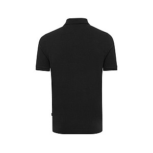 Iqoniq Yosemite recycled cotton pique polo, black, XL