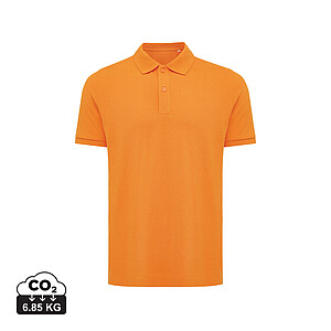 Iqoniq Yosemite recycled cotton pique polo, orange, size XL