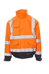 Jacket Payper PADDOCK, fluorescent orange/navy blue, XL