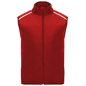 Jannu unisex lightweight running bodywarmer, red, size S