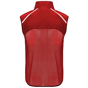 Jannu unisex lightweight running bodywarmer, red, size S