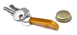 Key holder and bottle openerRed