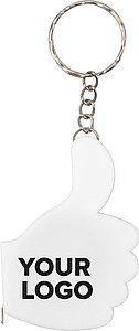 Key holder with one metre tapeWhite