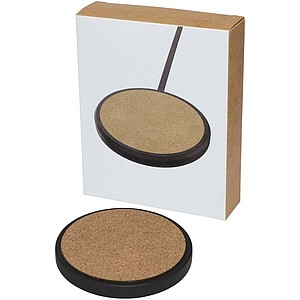 Kivi 10W limestone/cork wireless charging pad