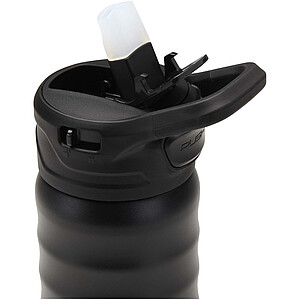 Knox 350 ml RCS recycled double wall stainless steel sport bottle with flip straw