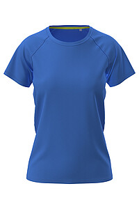 Ladies performance T-shirt STEDMAN MESH RAGLAN, light royal blue, size L