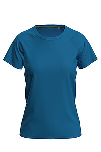 Ladies performance T-shirt STEDMAN MESH RAGLAN, royal blue, size XS