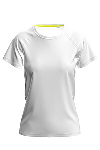Ladies performance T-shirt STEDMAN MESH RAGLAN, white, size XS