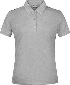 Ladies Piqué Polo, grey heather, L