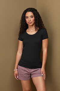 Ladies T-shirt STEDMAN STRETCH-T, black, size XS