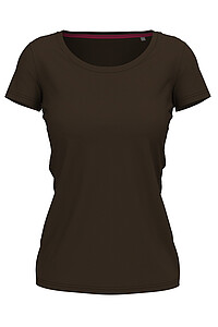 Ladies T-shirt STEDMAN STRETCH-T, dark brown, size S