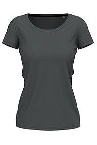 Ladies T-shirt STEDMAN STRETCH-T, dark grey, size XS
