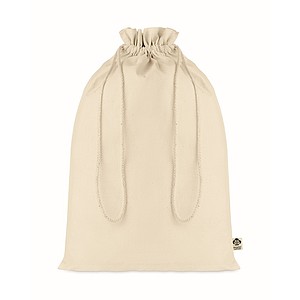 Large gift draw cord bag in organic cotton
