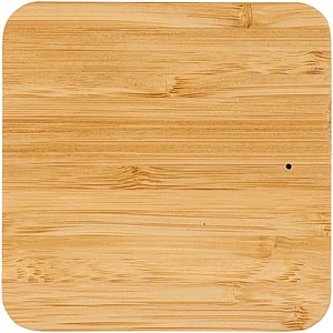 Leaf bamboo and fabric wireless charging pad
