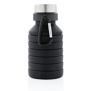 Leakproof collapsible silicone bottle with lid