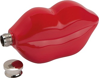 Lip shaped hip flask