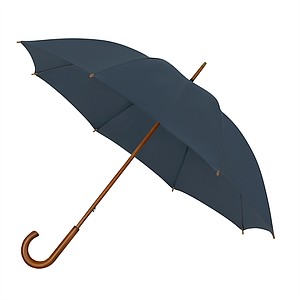 LUGO Elegant windproof umbrella with curved handle, diameter 102 cm, dark blue