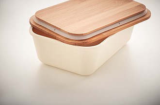 Lunch box with bamboo lid 1L