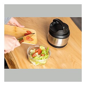 Lunch box with carrying handle, grey