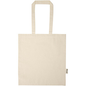Madras Blend 140 g/m2 GRS recycled cotton tote bag 7L