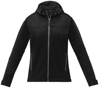 Match womens softshell jacket, black, L