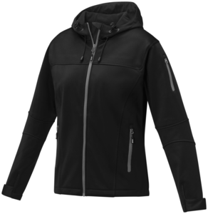 Match womens softshell jacket, black, L