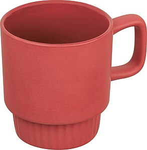 Matte ceramic mug, 300 ml, red