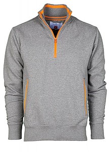 Men’s sweatshirt PAYPER RIO, grey melange/orange, M