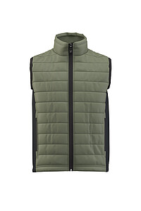 Mens insulated vest PAYPER SUBWAY, military green/black, size L