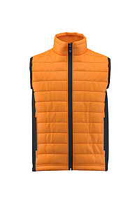 Mens insulated vest PAYPER SUBWAY, orange/black, size L
