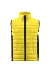 Mens insulated vest PAYPER SUBWAY, yellow/black, size L