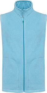 Mens microfleece vest KARIBAN, blue melange, S