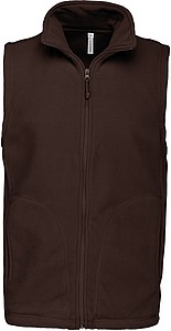 Mens microfleece vest KARIBAN, brown, S
