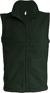 Mens microfleece vest KARIBAN, dark green, XL