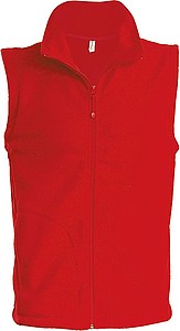 Mens microfleece vest KARIBAN, red, S