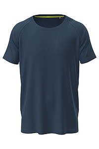 Mens performance T-shirt STEDMAN MESH RAGLAN, navy blue, size S
