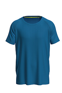 Mens performance T-shirt STEDMAN MESH RAGLAN, royal blue, size L
