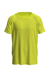 Mens performance T-shirt STEDMAN MESH RAGLAN, yellow, size S